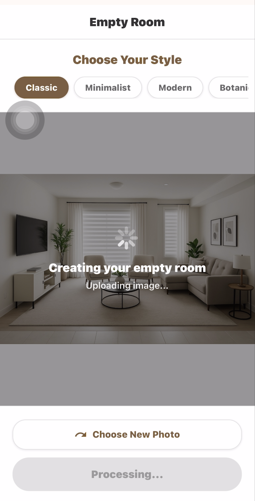 🏠 Homify MVP - AI-Powered Room Visualization App - Screen 3